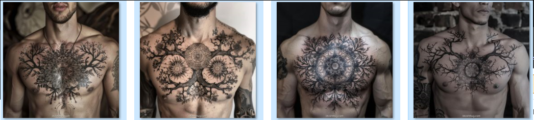 Majestic Tree of Life Chest Tattoos