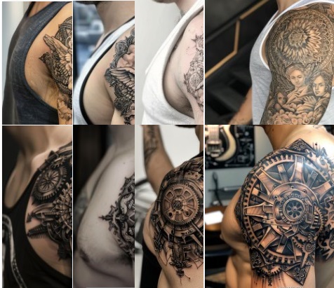 Intricate Artistic Shoulder Tattoos