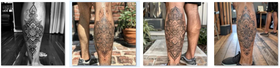 Majestic Leg Mandala Tattoos